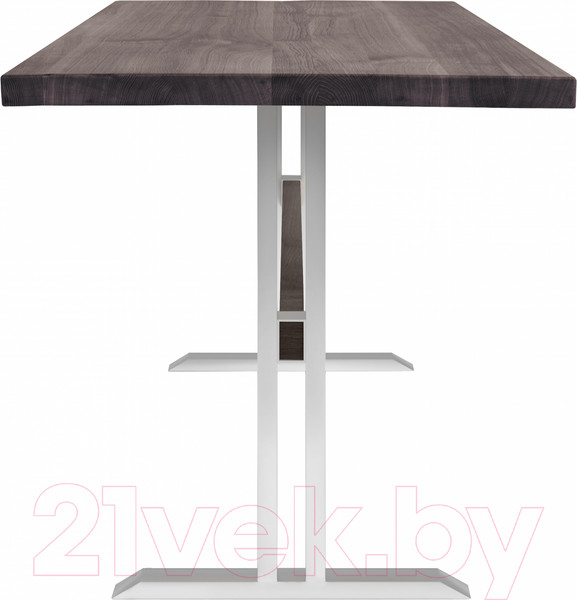 Изображение товара Обеденный стол Buro7 Двутавр Классика 120x80x76 (дуб мореный/белый)
