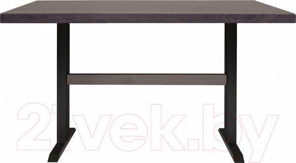 Изображение товара Обеденный стол Buro7 Двутавр Классика 120x80x76 (дуб мореный/черный)