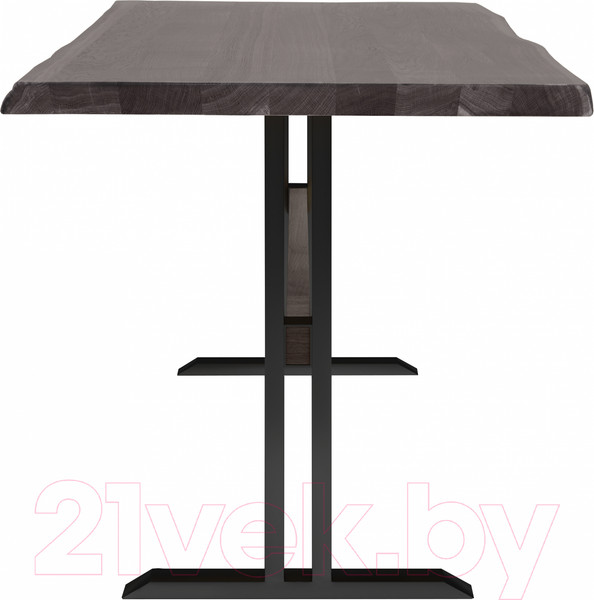 Изображение товара Обеденный стол Buro7 Двутавр с обзолом 120x80x76 (дуб мореный/черный)
