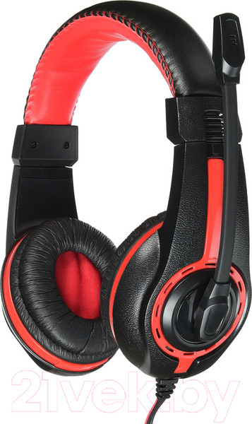 Изображение товара Наушники-гарнитура Оклик HS-L200 (черный/красный)