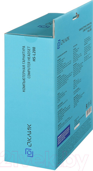 Изображение товара Наушники-гарнитура Оклик HS-L200 (черный/красный)