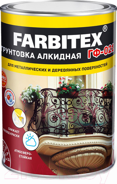 Изображение товара Грунтовка Farbitex ГФ-021 (2.7кг, серый)
