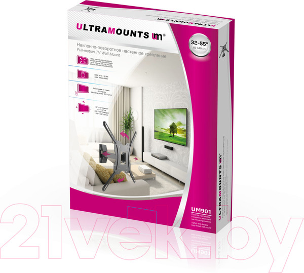 Изображение товара Кронштейн для телевизора Ultramounts UM 901 (черный)