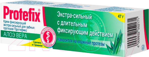 Изображение товара Крем для фиксации зубных протезов Protefix №1 Алоэ Вера экстра-сильный (40мл)