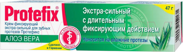 Изображение товара Крем для фиксации зубных протезов Protefix №1 Алоэ Вера экстра-сильный (40мл)