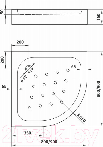 Изображение товара Душевой уголок Deante KYP 452K + KTA 054B