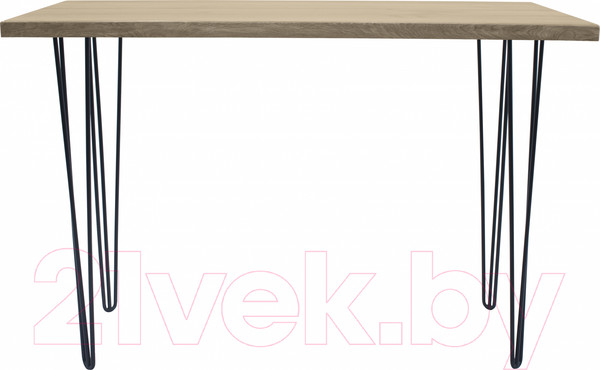 Изображение товара Обеденный стол Buro7 Грасхопер Классика 110x80x75 (дуб беленый/черный)