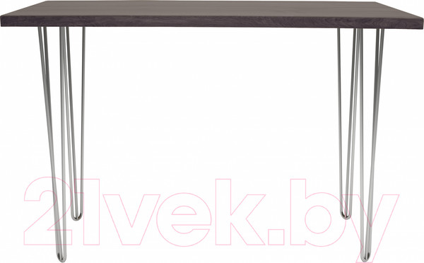 Изображение товара Обеденный стол Buro7 Грасхопер Классика 120x80x75 (дуб мореный/серебристый)