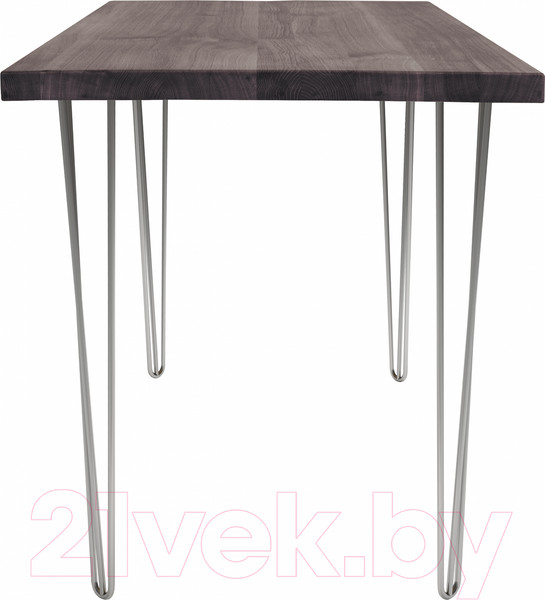 Изображение товара Обеденный стол Buro7 Грасхопер Классика 120x80x75 (дуб мореный/серебристый)