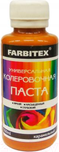 Изображение товара Колеровочная паста Farbitex Универсальная (100мл, карамельный)