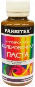 Изображение товара Колеровочная паста Farbitex Универсальная (100мл, коричневый)