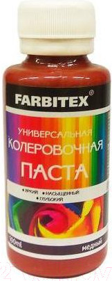 Изображение товара Колеровочная паста Farbitex Универсальная (100мл, медный)