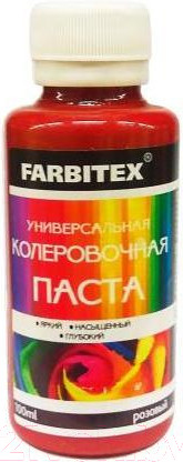 Изображение товара Колеровочная паста Farbitex Универсальная (100мл, розовый)