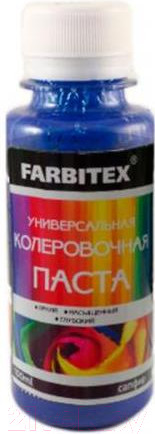 Изображение товара Колеровочная паста Farbitex Универсальная (100мл, сапфир)