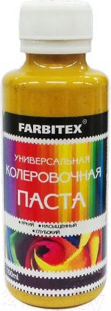 Изображение товара Колеровочная паста Farbitex Универсальная (100мл, ярко-желтый)