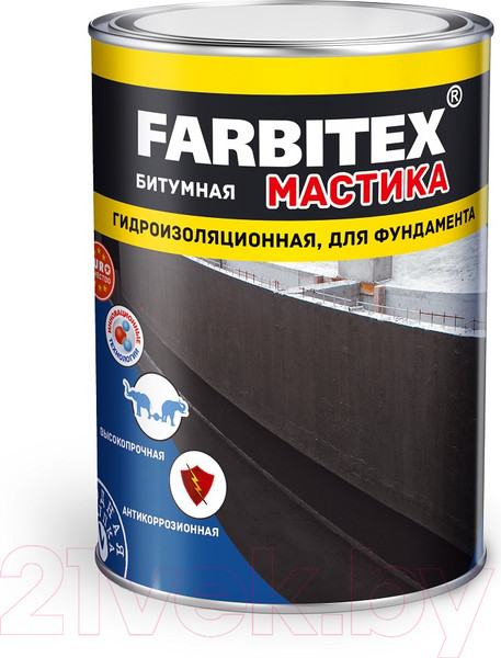 Изображение товара Гидроизоляционная мастика Farbitex 4кг