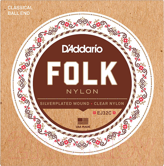 Изображение товара Струны для классической гитары D'Addario EJ32C Folk Nylon