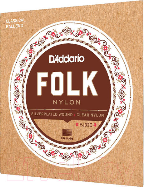 Изображение товара Струны для классической гитары D'Addario EJ32C Folk Nylon