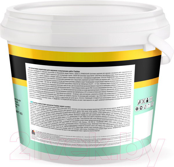Изображение товара Шпатлевка готовая Farbitex Для наружных работ (3.5кг)