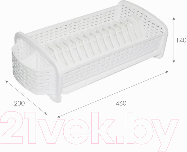 Изображение товара Сушилка для посуды Violet Ротанг / 270106 (белый)