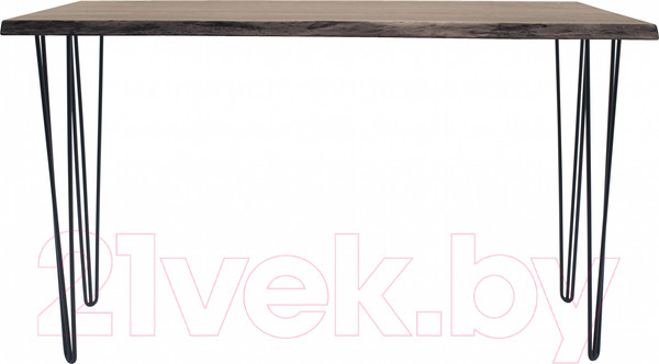Изображение товара Обеденный стол Buro7 Грасхопер с обзолом 150x80x75 (дуб мореный/черный)