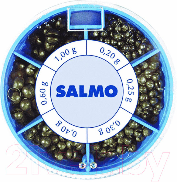 Изображение товара Набор грузил рыболовных Salmo Дробинка PL 6 секций / 1007-ST100