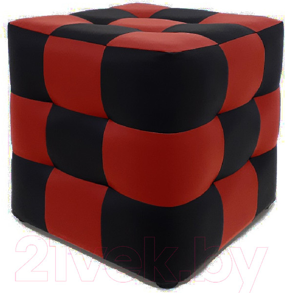 Изображение товара Пуф Brioli Рубик (L22-L19/черный/красный)