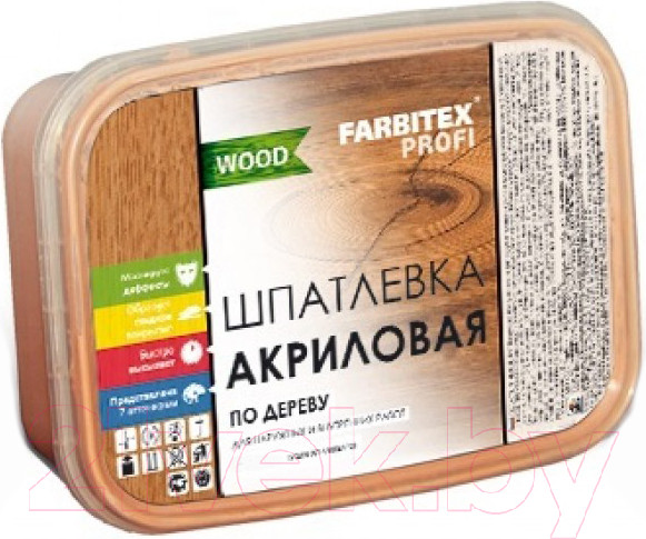 Изображение товара Шпатлевка готовая Farbitex Профи Wood по дереву (800г, дуб)