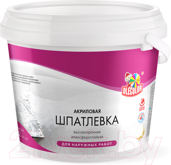 Изображение товара Шпатлевка готовая Olecolor Для наружных работ (1.6кг)