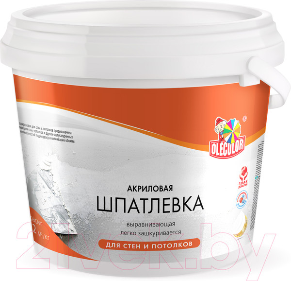 Изображение товара Шпатлевка готовая Olecolor Для стен и потолков (3.5кг)
