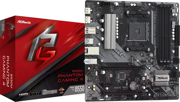 Изображение товара Материнская плата AsRock B550M Phantom Gaming 4