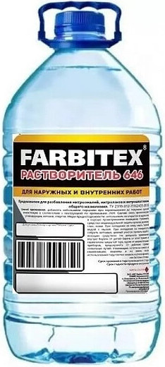 Изображение товара Растворитель Farbitex ПЭТ 646 (4.5л)
