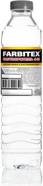 Изображение товара Растворитель Farbitex ПЭТ 646 (4.5л)