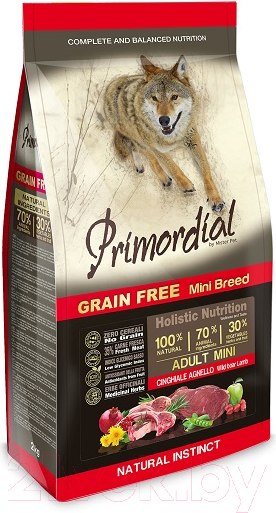 Изображение товара Сухой корм для собак Primordial Dog Mini Adult Boar & Lamb / MSP7606 (6кг)