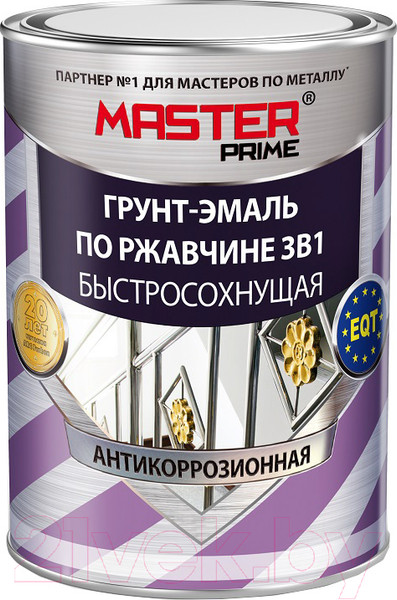 Изображение товара Грунт-эмаль Master Prime Быстросохнущая 3 в 1 (900мл, голубой)
