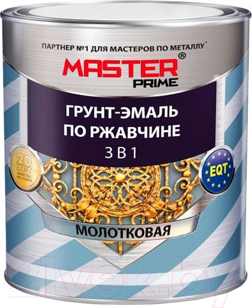 Изображение товара Грунт-эмаль Master Prime Молотковая 3 в 1 (2л, черный)
