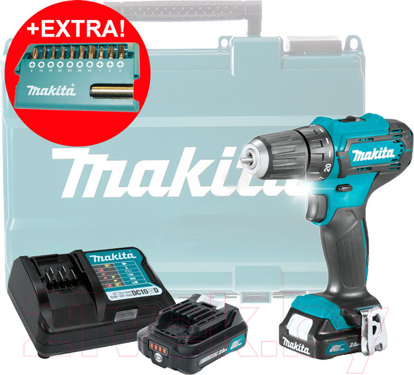 Изображение товара Профессиональная дрель-шуруповерт Makita DF333DAX13