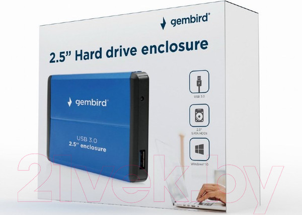 Изображение товара Бокс для жесткого диска Gembird EE2-U3S-2-B
