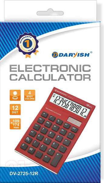 Изображение товара Калькулятор Darvish DV-2725-12R (красный)