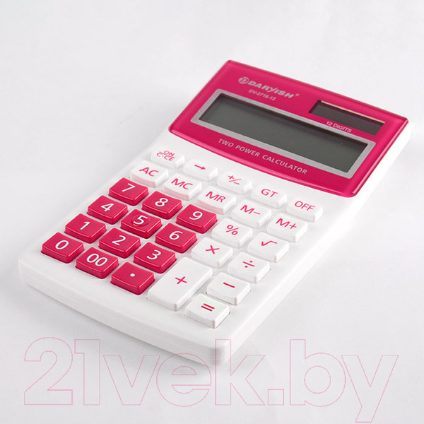 Изображение товара Калькулятор Darvish DV-2716-12R (белый/красный)