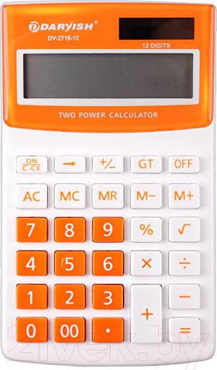 Изображение товара Калькулятор Darvish DV-2716-12Or (белый/оранжевый)