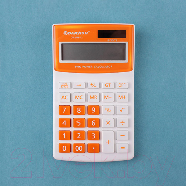 Изображение товара Калькулятор Darvish DV-2716-12Or (белый/оранжевый)