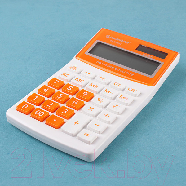 Изображение товара Калькулятор Darvish DV-2716-12Or (белый/оранжевый)