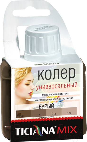 Изображение товара Колеровочная паста Ticiana Mix Универсальная (80мл, бурый)