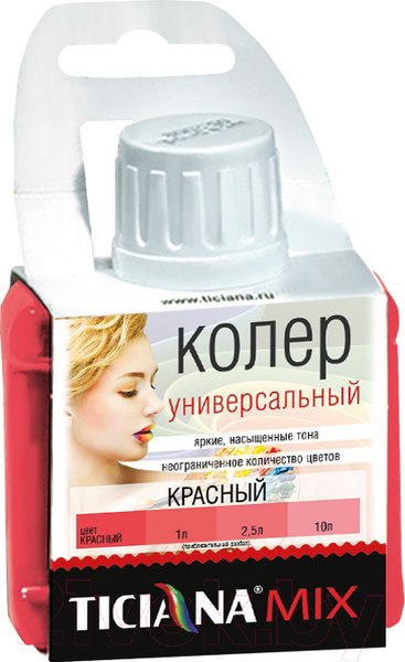 Изображение товара Колеровочная паста Ticiana Mix Универсальная (80мл, красный)