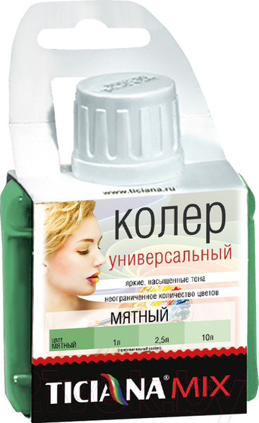 Изображение товара Колеровочная паста Ticiana Mix Универсальная (80мл, мятный)