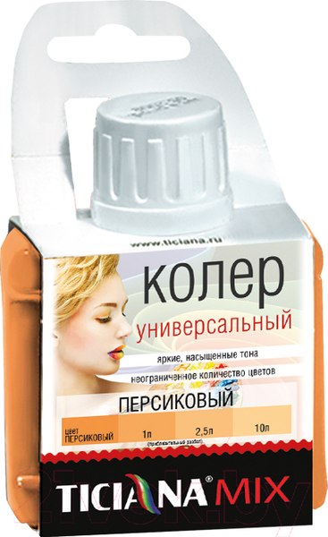 Изображение товара Колеровочная паста Ticiana Mix Универсальная (80мл, персиковый)