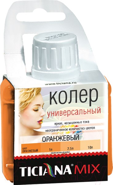 Изображение товара Колеровочная паста Ticiana Mix Универсальная (80мл, оранжевый)