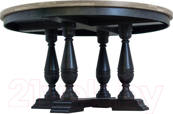 Изображение товара Обеденный стол Buro7 Орбис Классика 140x40x80 (дуб беленый)