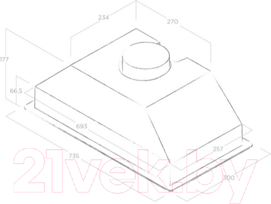 Изображение товара Вытяжка скрытая Elica Era C BL/A/72